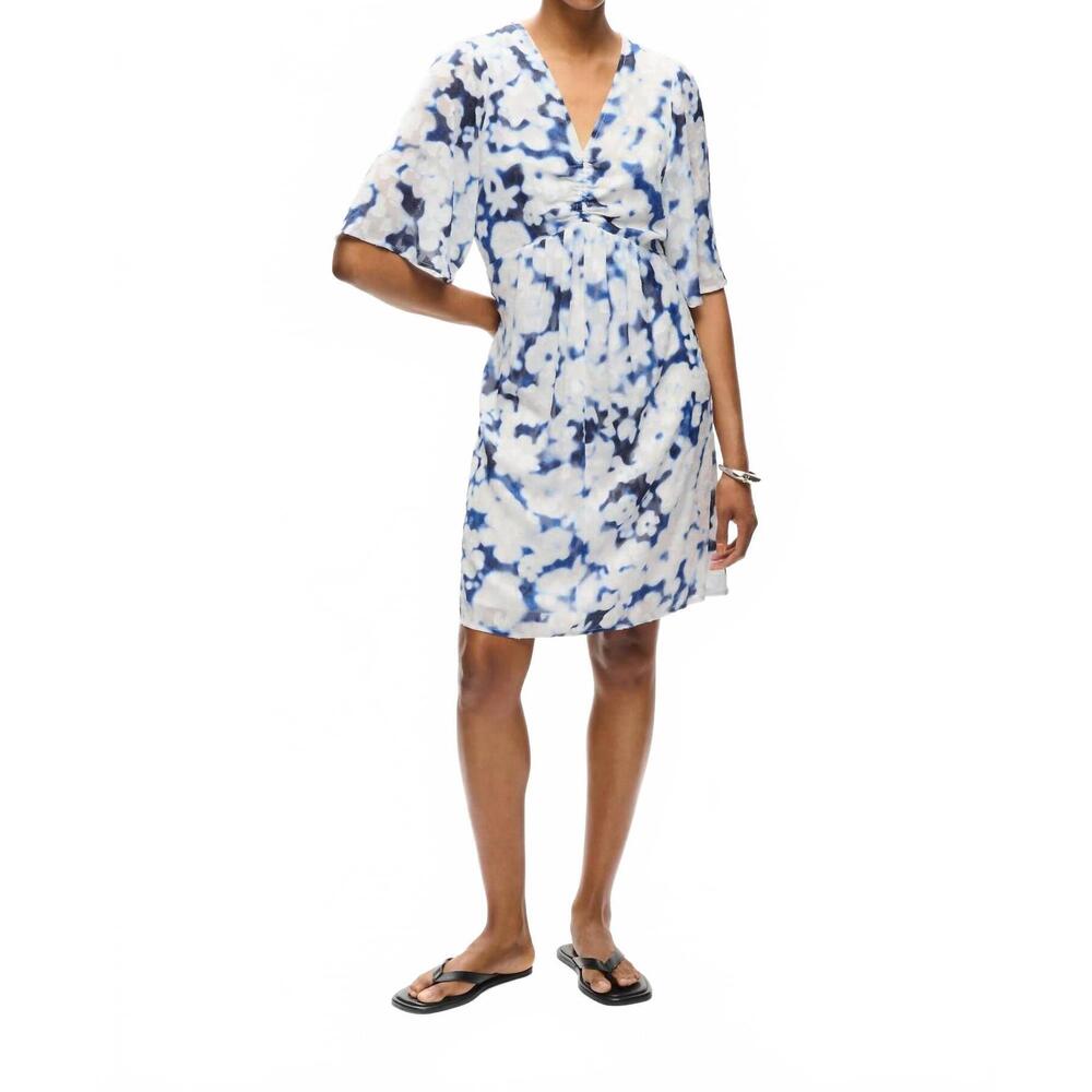 NEW INWEAR hilda mini dress in blue blurred flowerfield